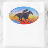 Glorievuur Ovale Sticker (Tas)