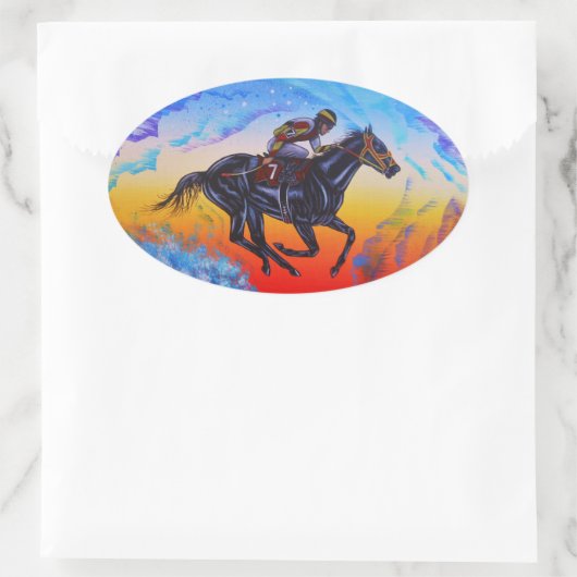 Glorievuur Ovale Sticker (Tas)