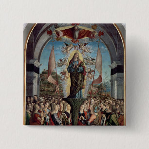 Glorificatie van St. Ursula en haar bedrijven Vierkante Button 5,1 Cm