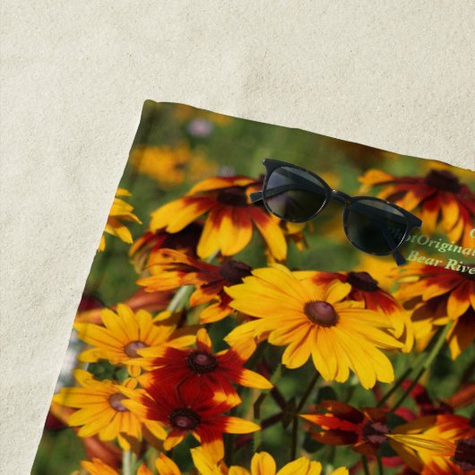 Gloriosa Daisies, groot patroon Strandlaken (In situ)