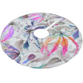 Gloriosa Lily Flowers: Elegante Waterverf Kerstboom Rok (Gekanteld)