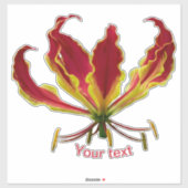 Gloriosa superba, Fire Lily, ventilator Sticker (Vel)