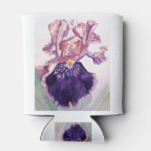 Glorioues Paarse Iris Waterverf Painting Blikjeskoeler (Achterkant)