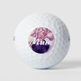 Glorioues Paarse Iris Waterverf Painting Golfballen
