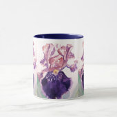 Glorioues Paarse Iris Waterverf Painting Mok (Midden)