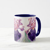 Glorioues Paarse Iris Waterverf Painting Mok (Voorkant rechts)