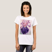 Glorioues Paarse Iris Waterverf Painting T-shirt (Voorkant volledig)