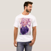 Glorioues Paarse Iris Waterverf Painting T-shirt (Voorkant volledig)