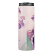 Glorioues Paarse Iris Waterverf Painting Thermosbeker (Achterkant)