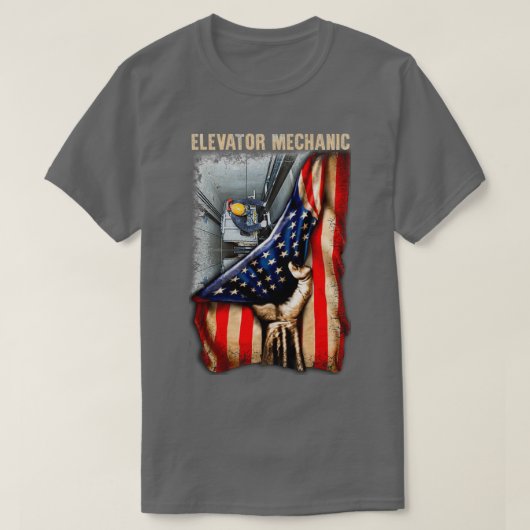 Glorious American Elevator Mechanic T-shirt (Design voorkant)