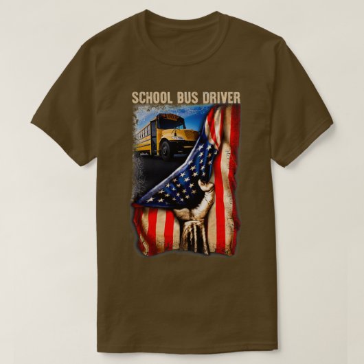 Glorious American School Bus Driver T-shirt (Design voorkant)