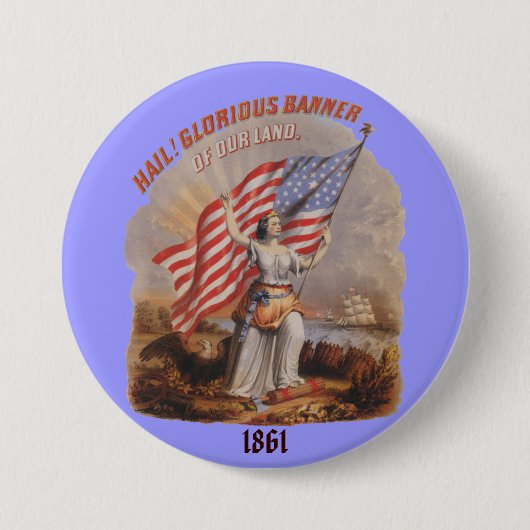 Glorious Banner! -Knoop Ronde Button 7,6 Cm (Voorkant)