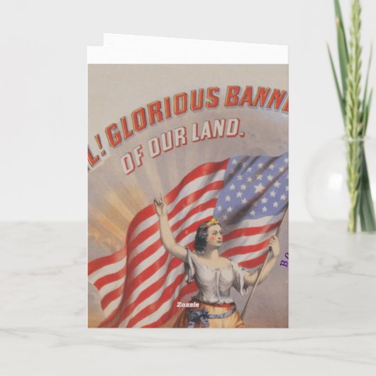 Glorious Banner! -Wenskaart Kaart (Achterkant)