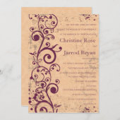 Glorious bruiloft-uitnodiging kaart (Voorkant / Achterkant)