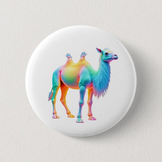 Glorious Camel Art Ronde Button 5,7 Cm (Voorkant)