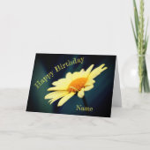 Glorious Daisy Flower Personalized Birthday Kaart (Voorkant)