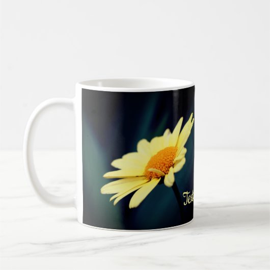 Glorious Daisy Flower Personalized Koffiemok (Links)