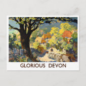 Glorious Devon England vintage Briefkaart (Voorkant)