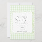 Glorious Gingham Baby shower Kaart (Voorkant)