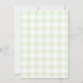 Glorious Gingham Baby shower Kaart (Achterkant)
