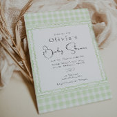 Glorious Gingham Baby shower Kaart