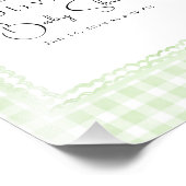 Glorious Gingham Baby shower Welkom Poster (Hoek)