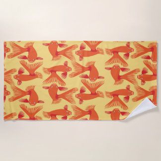 "Glorious Goldfish" Beach Towel Strandlaken