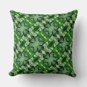 Glorious Green Abstract Pattern Sierkussen