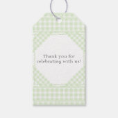 Glorious Green Gingham Cadeaulabel (Voorkant)