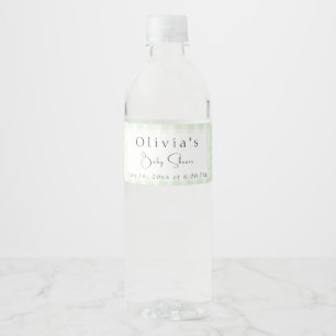 Glorious Green Gingham waterfles Etiket