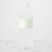 Glorious Green Gingham waterfles Waterfles Etiket (Achterkant)