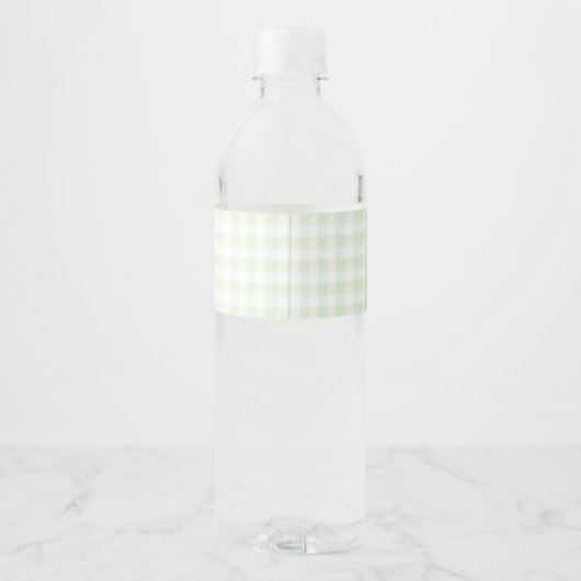 Glorious Green Gingham waterfles Waterfles Etiket (Achterkant)