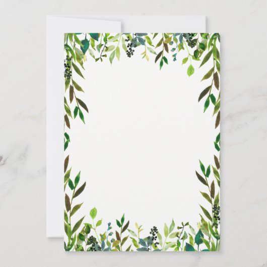 Glorious Greenery | Nieuw adres Aankondiging (Achterkant)