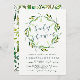 Glorious Greenery Wreath | Uitnodiging tot Baby sh