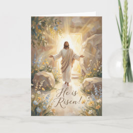 Glorious He is Risen Easter Card Kaart