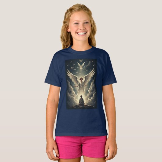 Glorious Heavenly Angels Girl's Tee Shirt (Voorkant volledig)