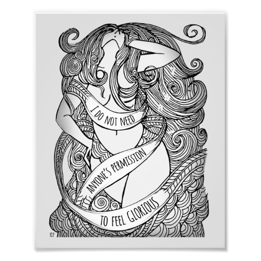 Glorious Medium Print in Grey Foto Afdruk (Voorkant)