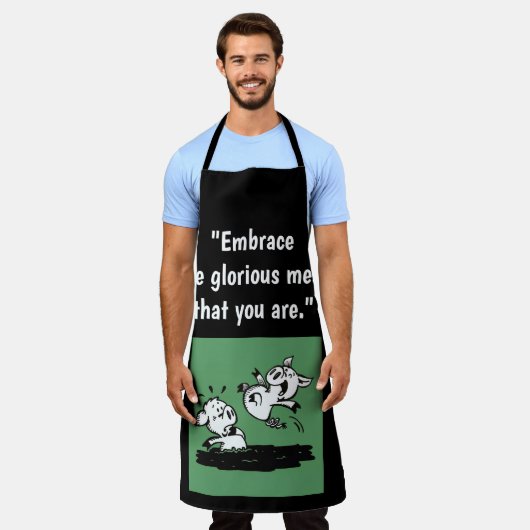 'Glorious Mess' Apron (groot) Schort (Gedragen)