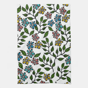 Glorious Multicolor Floral Kitchen Tea Towel Theedoek