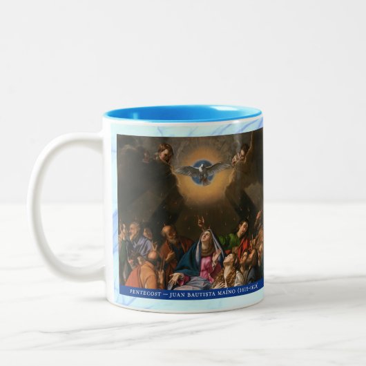 Glorious Mysteries of the Rosary Item #3: Descent Tweekleurige Koffiemok (Links)