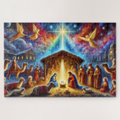 Glorious Nativity Scene Christmas Manager Story Legpuzzel (Horizontaal)