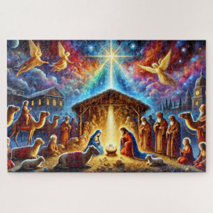 Glorious Nativity Scene Christmas Manager Story Legpuzzel