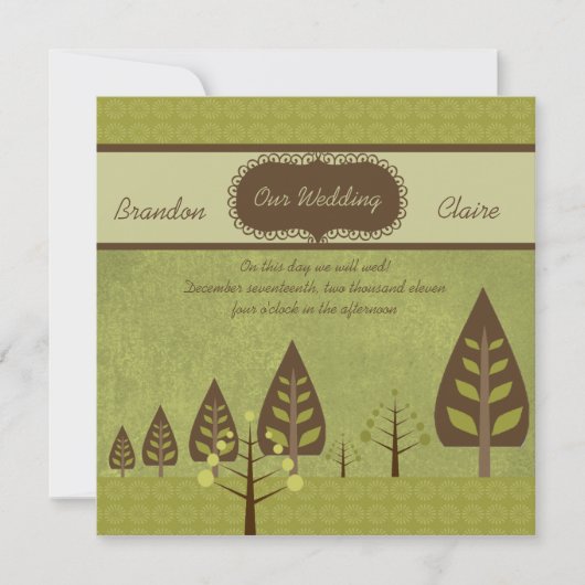 Glorious Natuur Wedding Invitation Kaart (Voorkant)