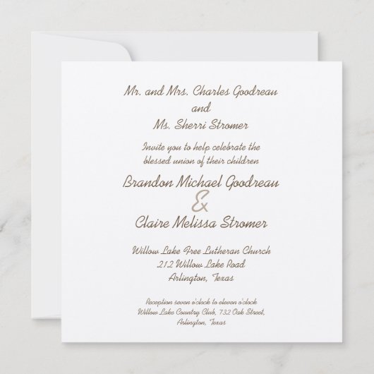 Glorious Natuur Wedding Invitation Kaart (Achterkant)