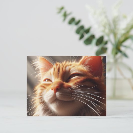 Glorious Oranje Cat! Briefkaart (Staand voorkant)