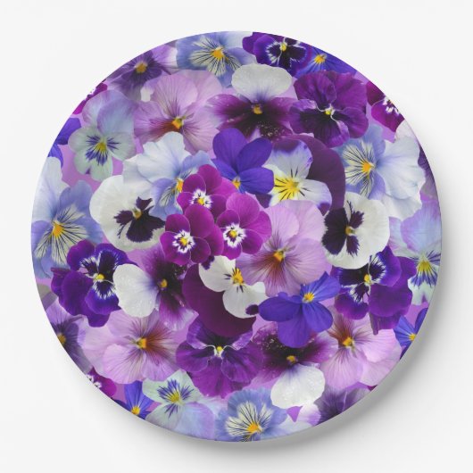 Glorious Pansies Papieren Bordje (Voorkant)