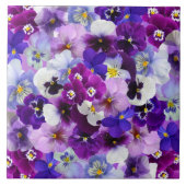 Glorious Pansies Tegeltje (Voorkant)