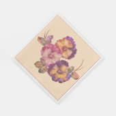 Glorious Pansies Waterverf servetten (Hoek)