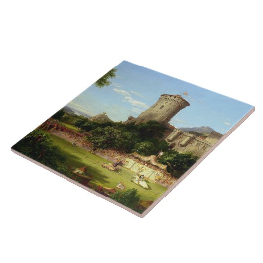 Glorious Past (Medieval Castle & Jousting Knight) Tegeltje (Zijkant)