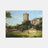 Glorious Past (Medieval Joust) (door Thomas Cole) Fleece Deken (Voorkant (Horizontaal))
